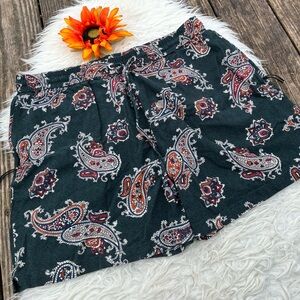 Kith Paisley Drawstring Shorts - Black, Rust & White